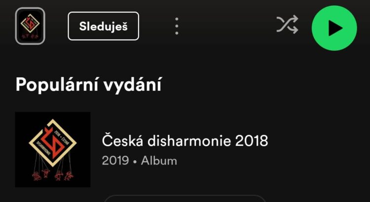 Česká disharmonie na Spotify